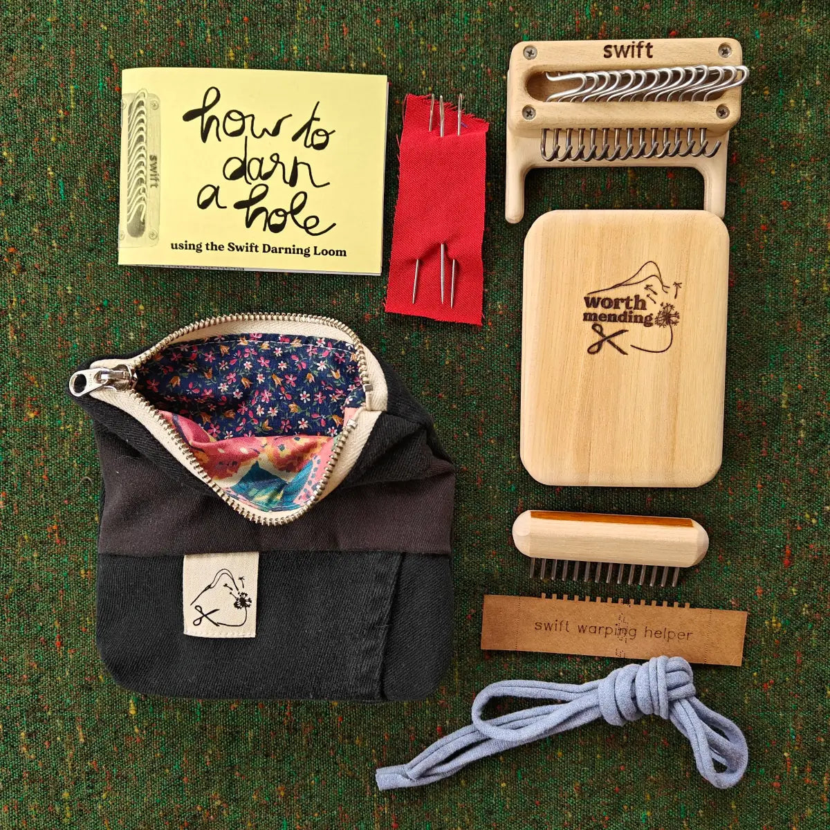 Swift Darning Loom: Mini Bundle (Black Denim)