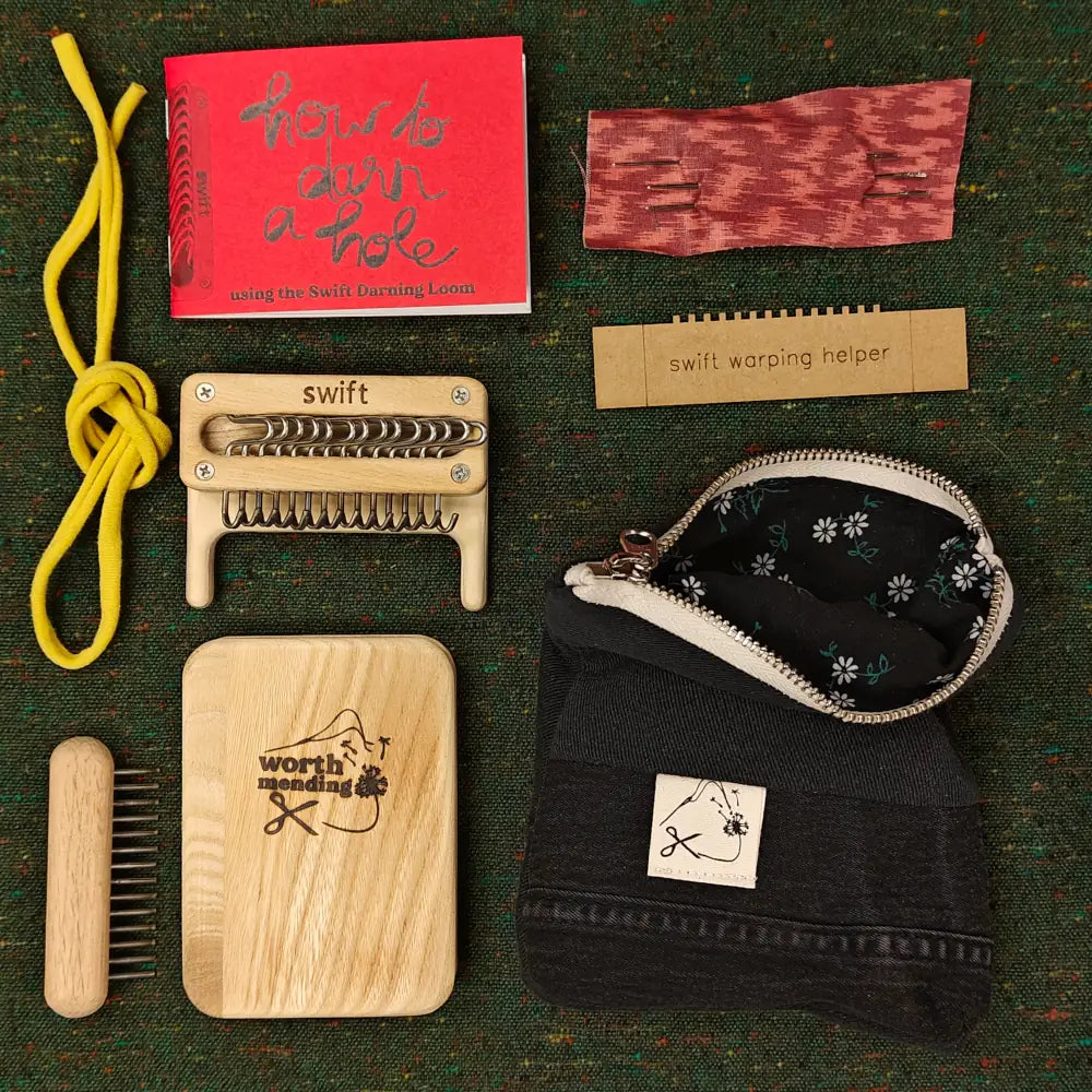 Swift Darning Loom: Mini Bundle (Black Denim)