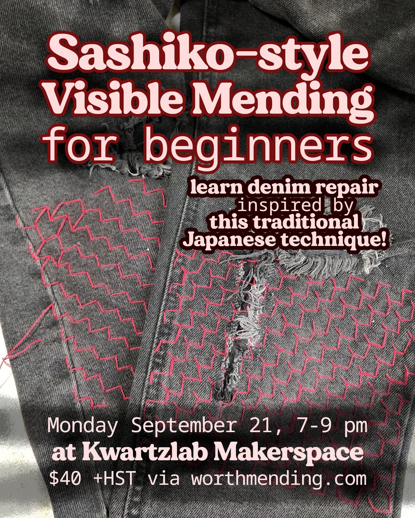 Introduction to Sashiko at Kwartzlab