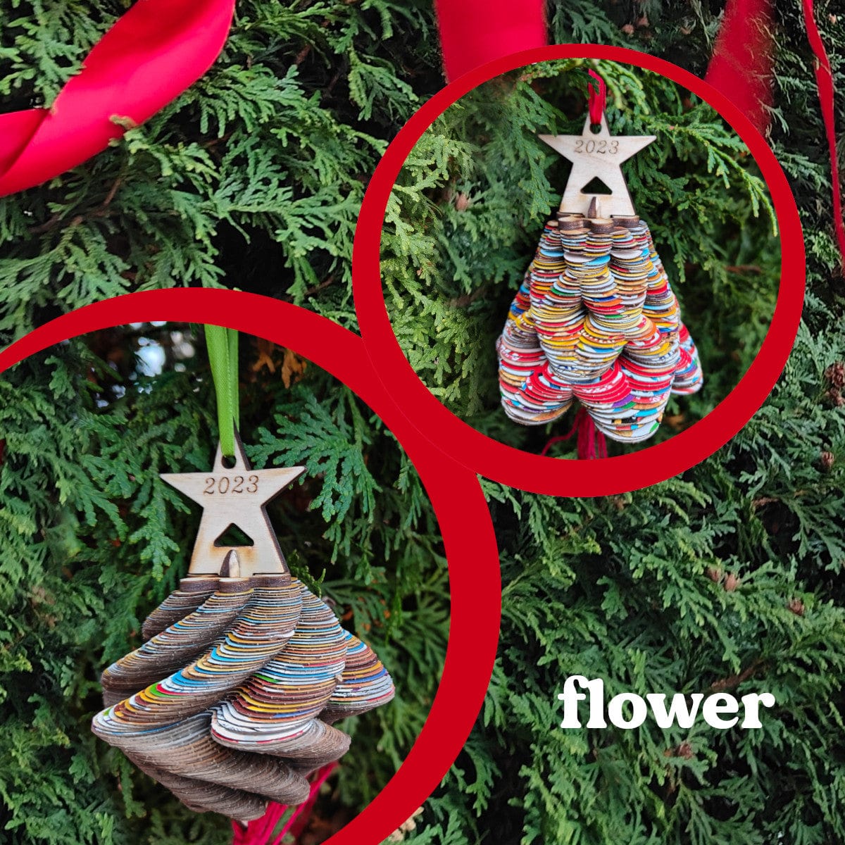 Worth Mending Unique Eco-Friendly Holiday Activity for Kids and All Ages- build Fine Motor Skills Flower DIY Recycled Ornament Kit