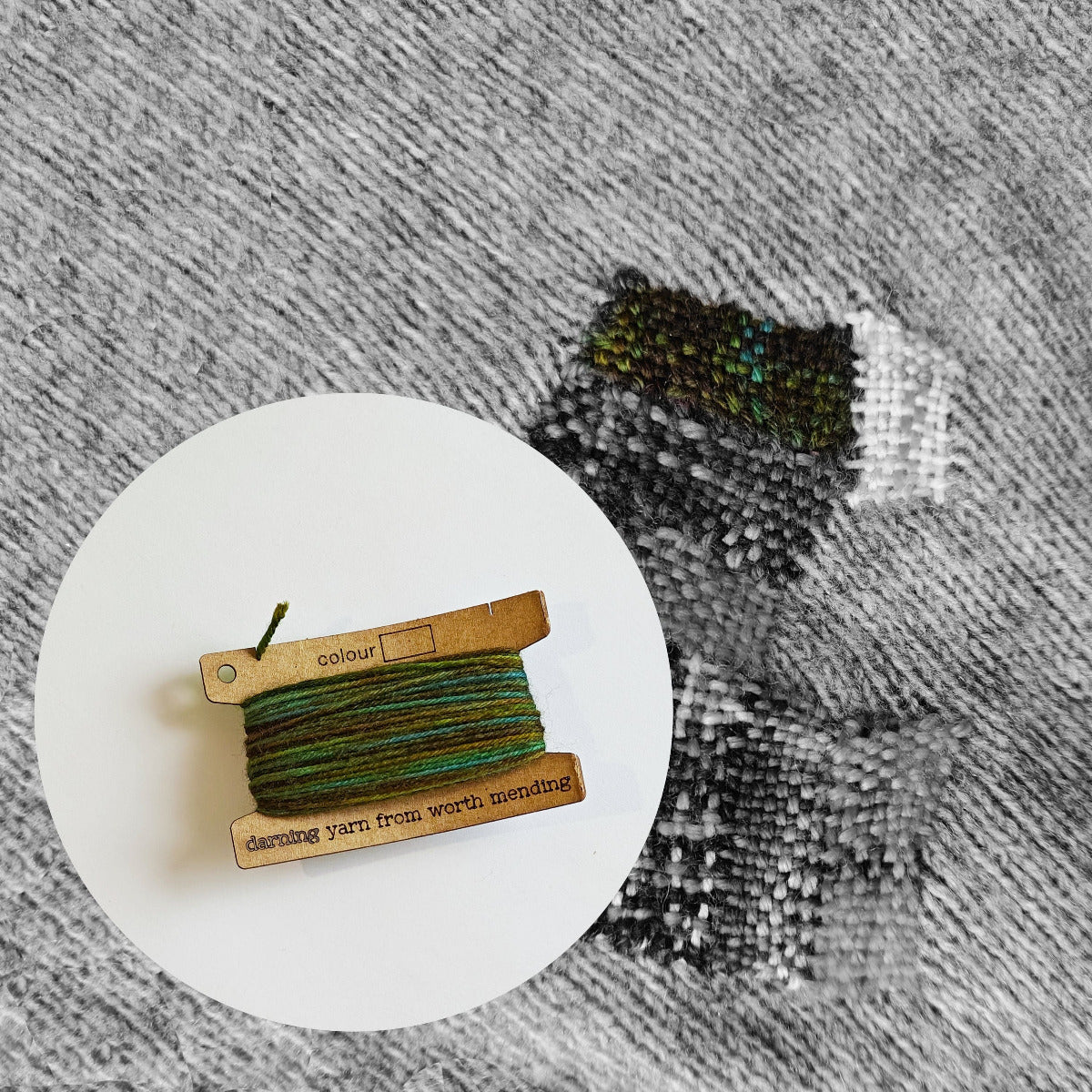 Worth Mending Small Batch Mending Weaving Yarn for Art and Repair Labradorite by Tully's Darning Yarn