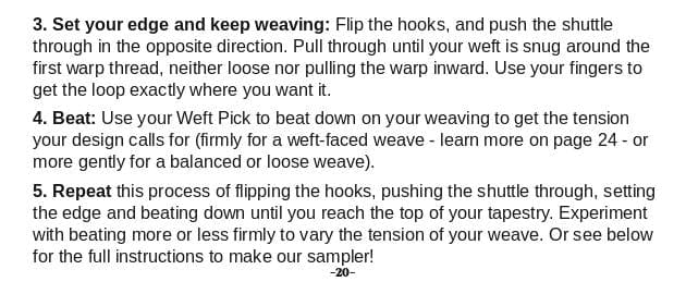 Worth Mending Weaving Instruction Booklet Guide: Weave A Tiny Tapestry (digital download)