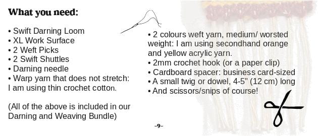 Worth Mending Weaving Instruction Booklet Guide: Weave A Tiny Tapestry (digital download)