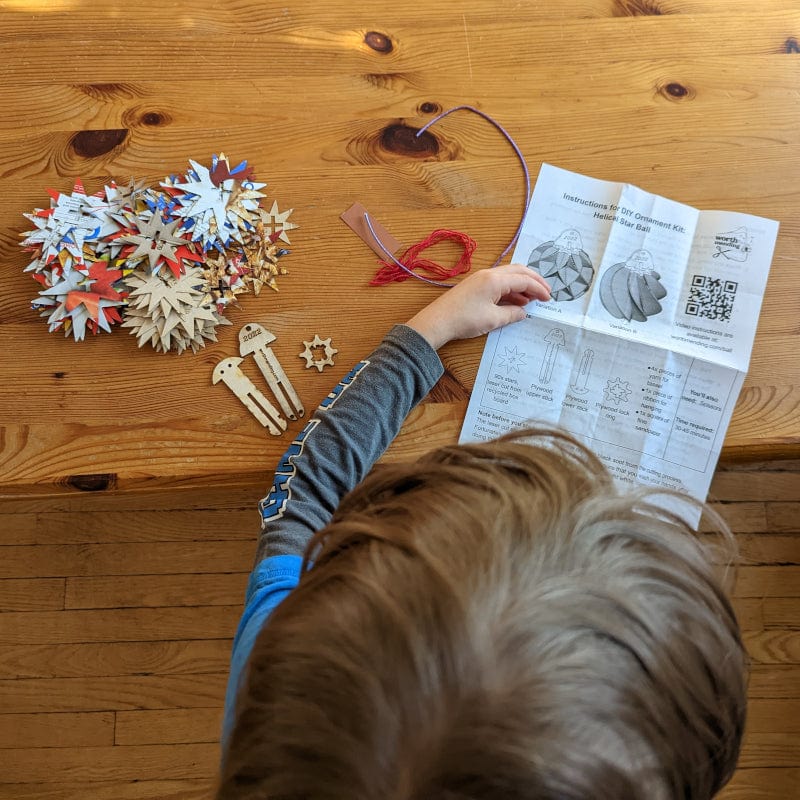 Worth Mending Unique Eco-Friendly Holiday Activity for Kids and All Ages- build Fine Motor Skills DIY Recycled Ornament Kit