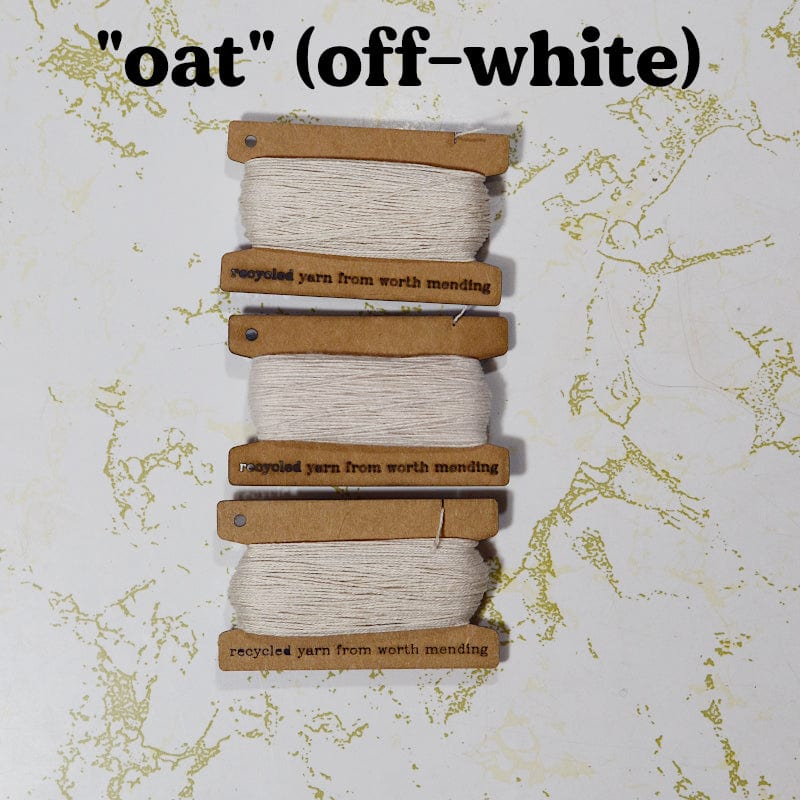 Worth Mending Secondhand Sourced Mending Weaving Yarn for Art and Repair Oat Cotton Yarn