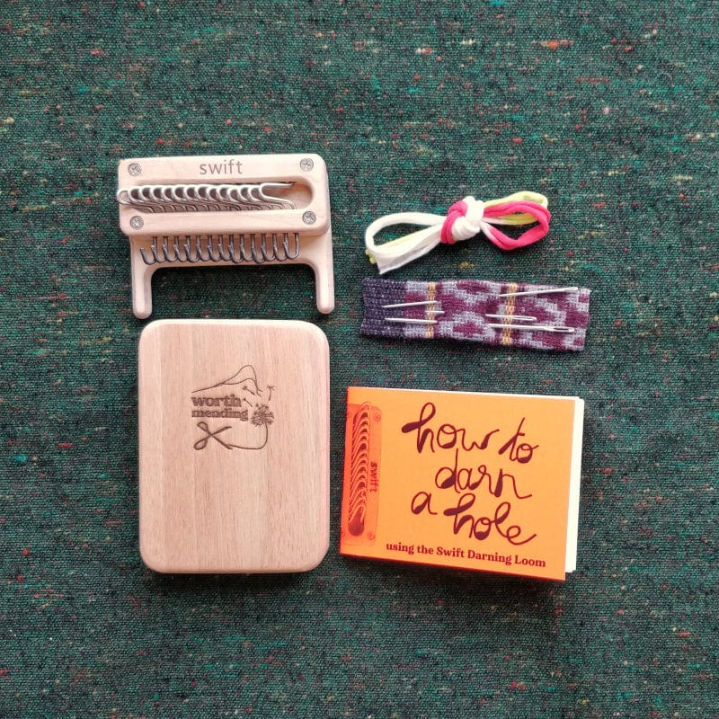 Worth Mending Upcycled Mending Tool Darning Loom Made in Canada Just the loom please Swift Darning Loom