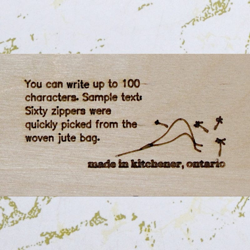 Worth Mending Upcycled Mending Tool Darning Loom Made in Canada Sans-Serif Swift Loom Custom Engraving