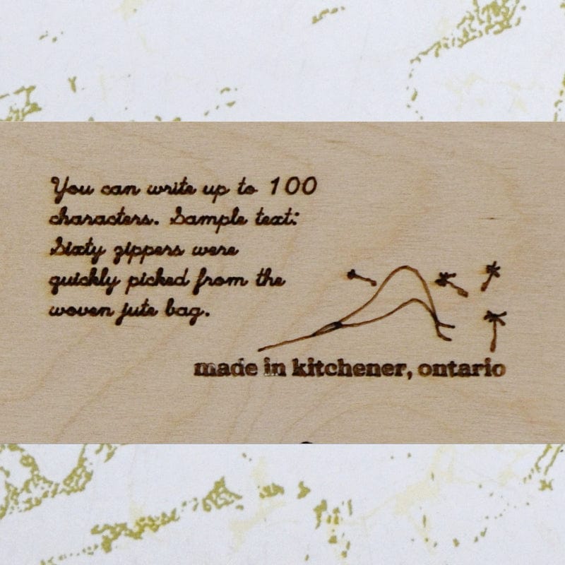 Worth Mending Upcycled Mending Tool Darning Loom Made in Canada Script Swift Loom Custom Engraving