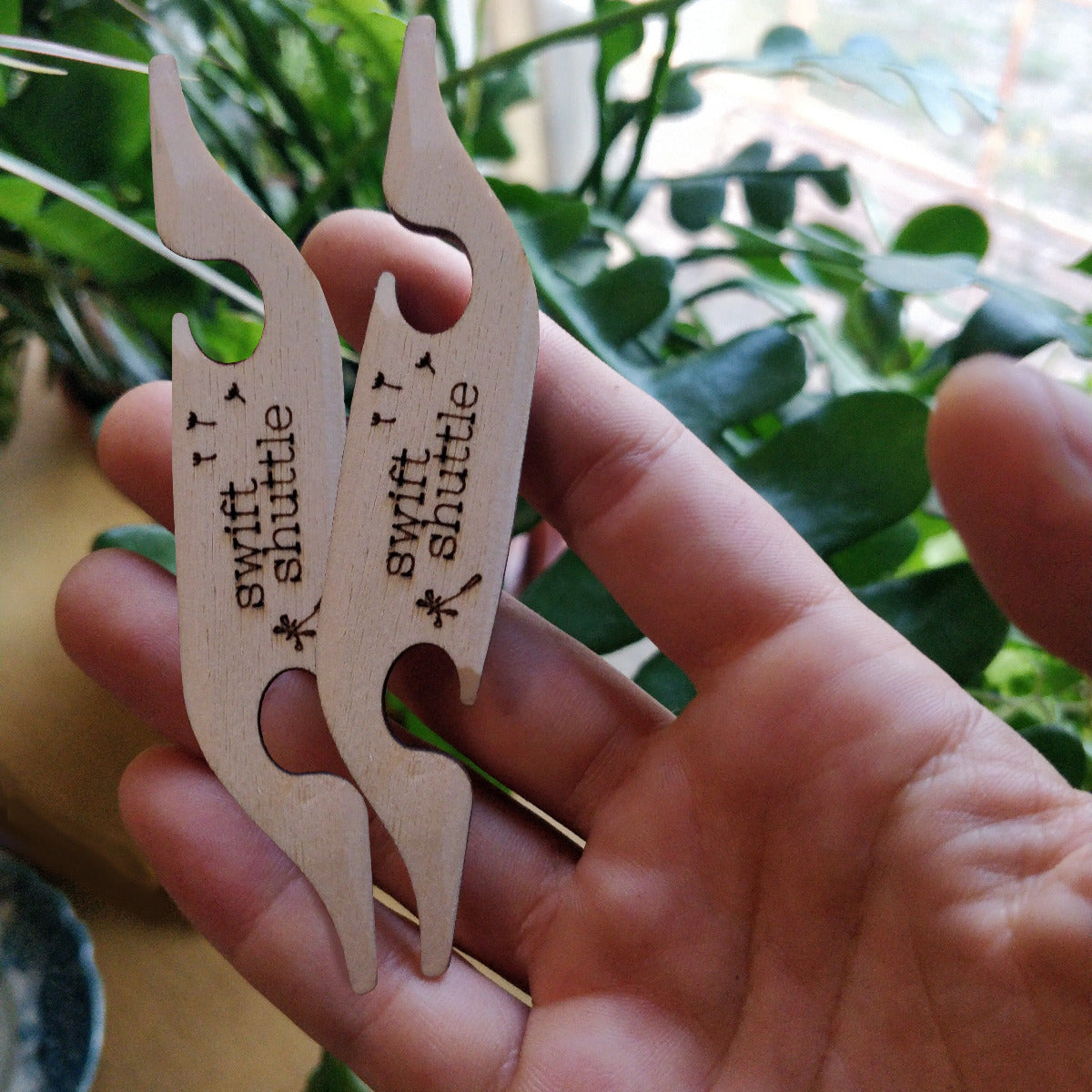 Worth Mending Upcycled Mending Tool Darning Loom Made in Canada Swift Shuttles (set of 2)