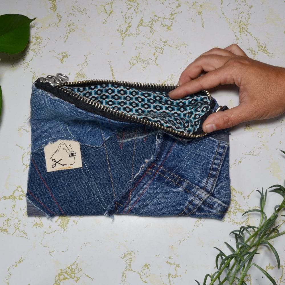 Worth Mending Upcycled Organizer Bag Pencil Case Pouch Parula Clutch