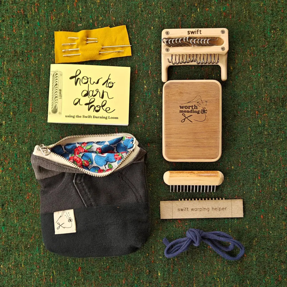 Swift Darning Loom: Mini Bundle (Black Denim)
