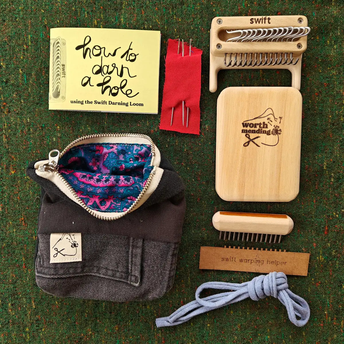 Swift Darning Loom: Mini Bundle (Black Denim)