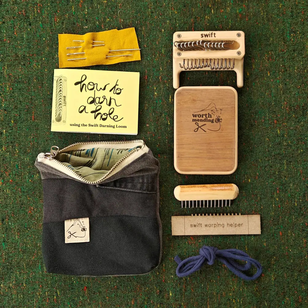 Swift Darning Loom: Mini Bundle (Black Denim)