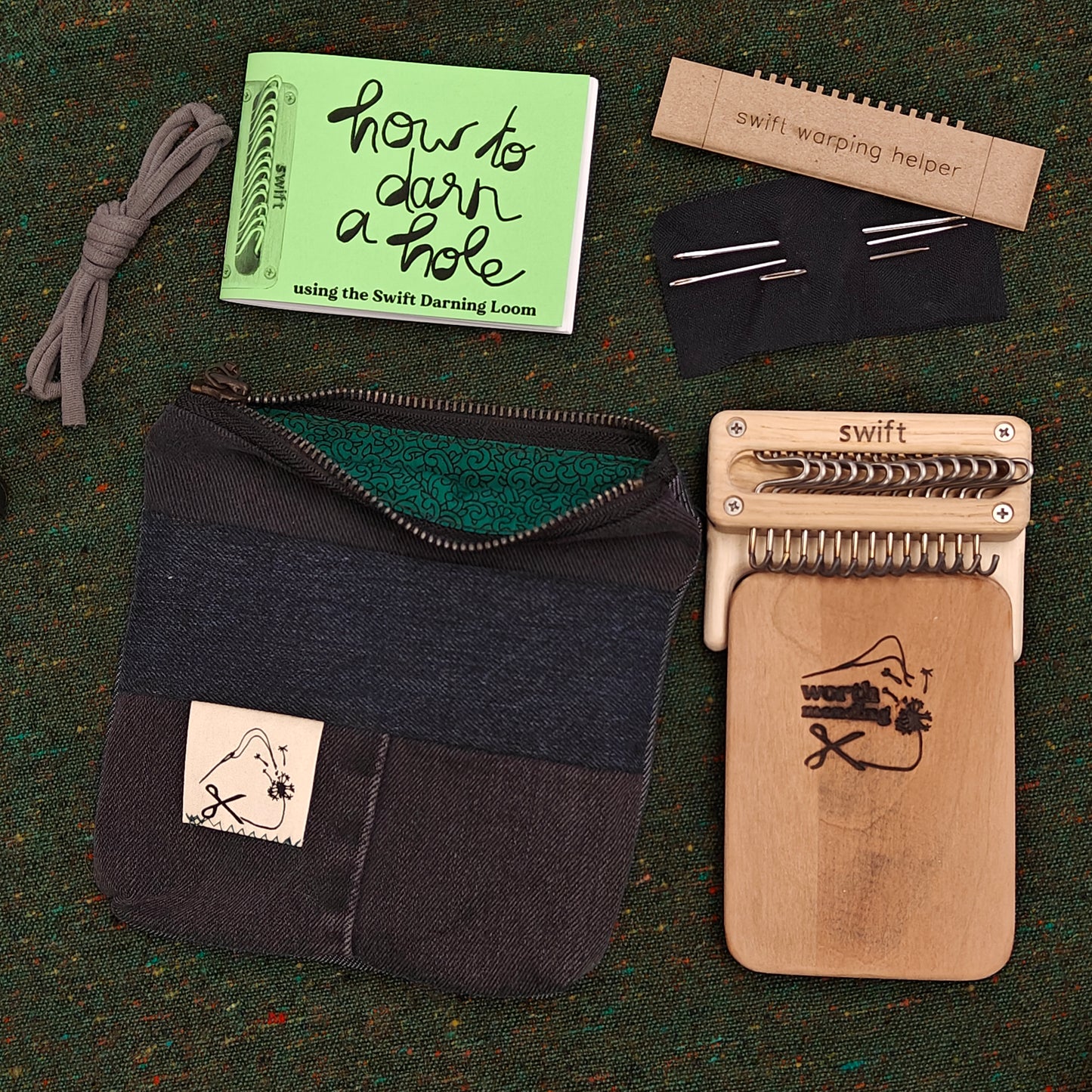 Swift Darning Loom: Mini Bundle (Black Denim)