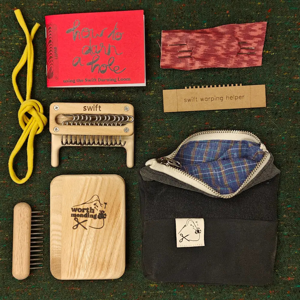 Swift Darning Loom: Mini Bundle (Black Denim)