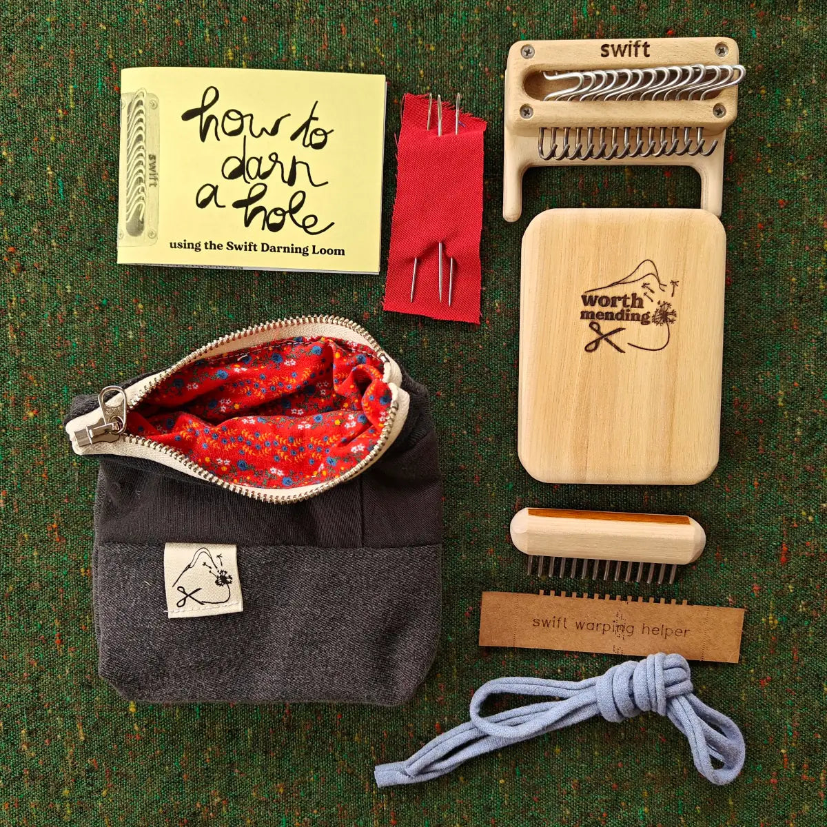 Swift Darning Loom: Mini Bundle (Black Denim)