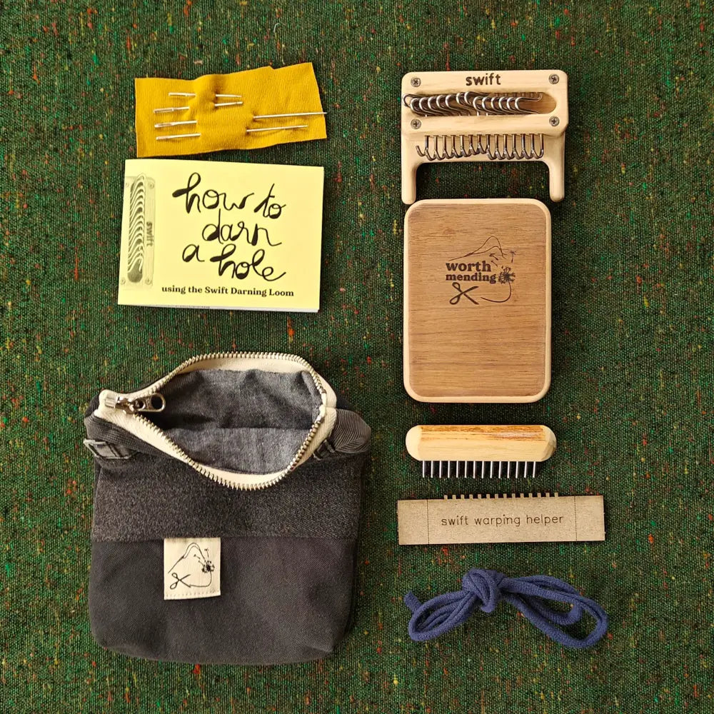 Swift Darning Loom: Mini Bundle (Black Denim)