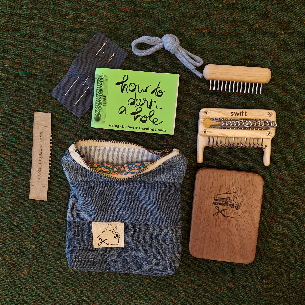 Swift Darning Loom: Mini Bundle (Blue Denim)