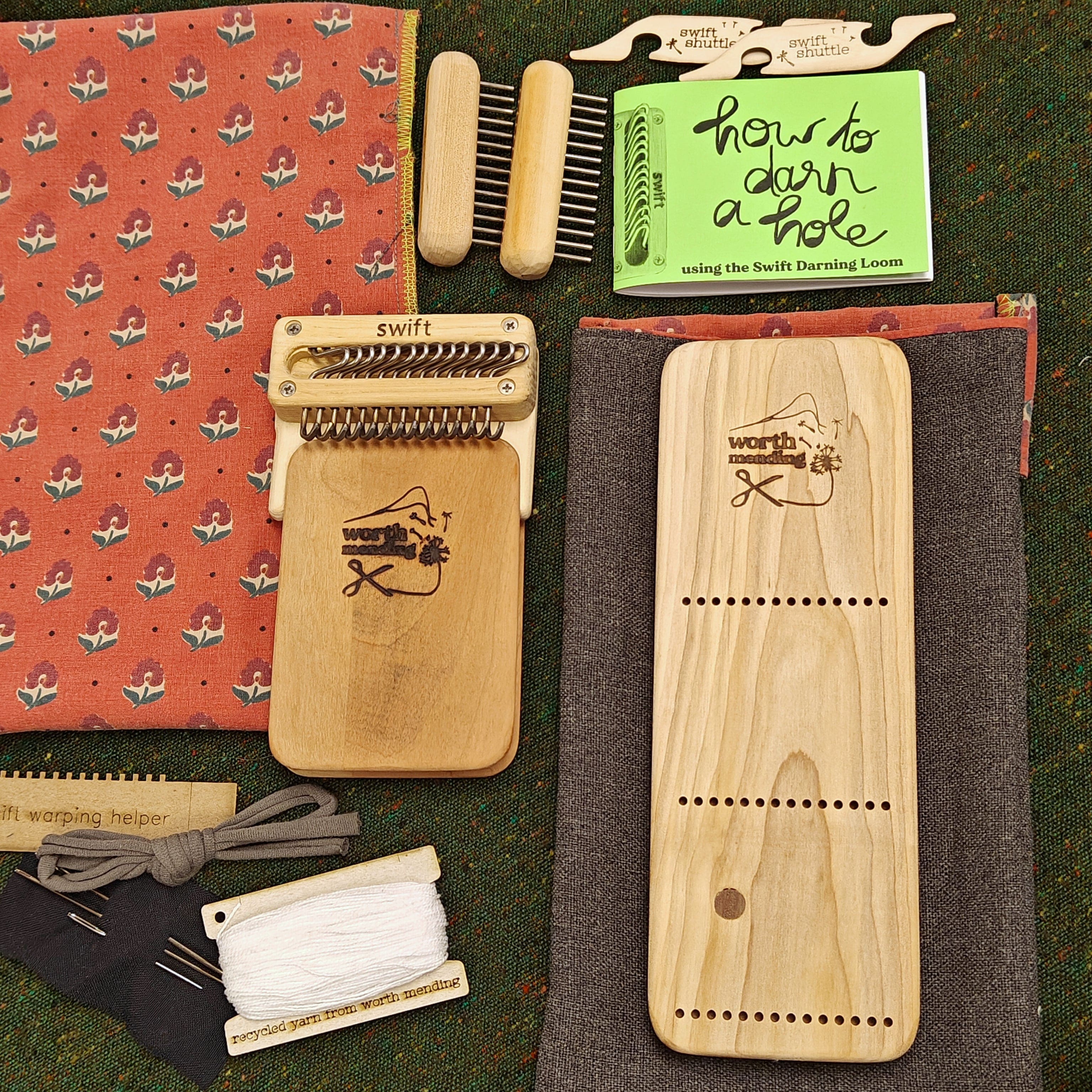 Darning Loom Tutorial Swift Darning Loom: Darning + Weaving Bundle – Worth Mending