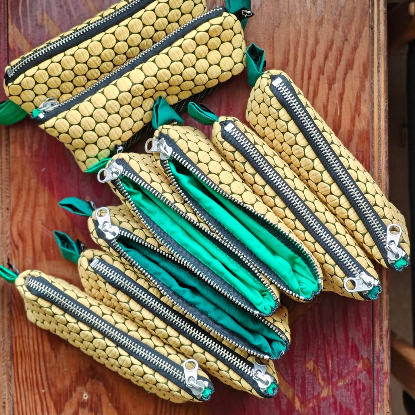 Worth Mending Upcycled Organizer Bag Pencil Case Pouch Compact Zip Pouch