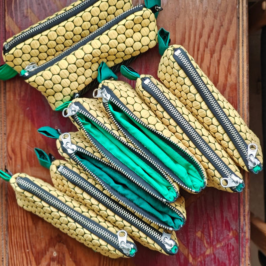 Worth Mending Upcycled Organizer Bag Pencil Case Pouch Compact Zip Pouch