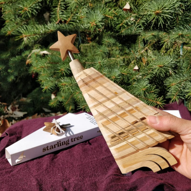 Worth Mending Mid Century Modern Upcycled Holiday Decor Eco-Friendly Starling Tree