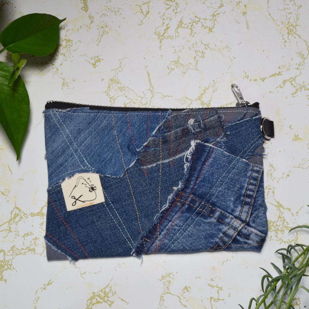 Worth Mending Upcycled Organizer Bag Pencil Case Pouch Parula Clutch